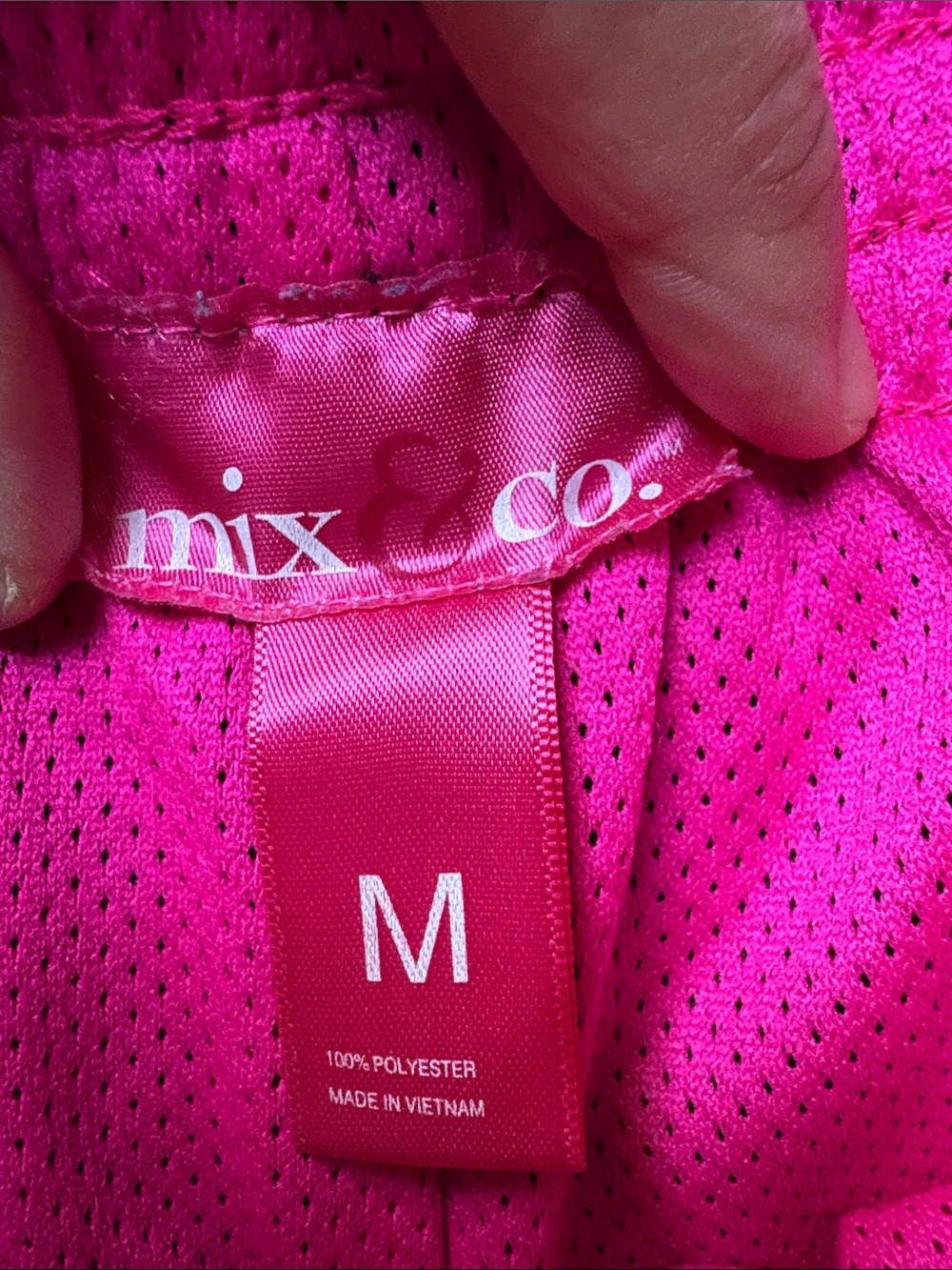 Women’s Athletic Mesh Shorts in Black with Hot Pink Trim (Reversible) - Picture 2 of 4